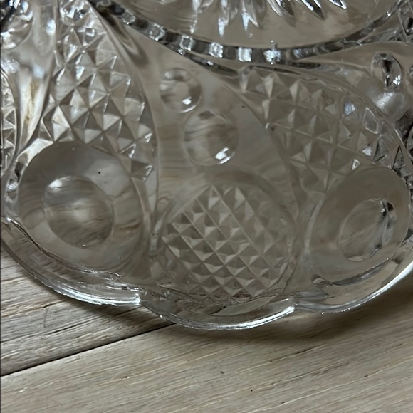 FREE!!! Antique Clear Glass Bowl - “Horn of Plenty” Boston and Sandwich Glass Co - Picture 4 of 5